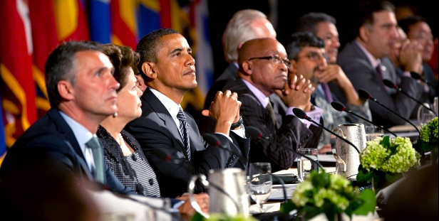 President Obama at the launch of the Open Government Partnership.