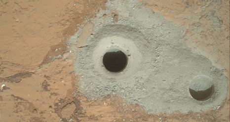 Curiosity's first sample drilling
