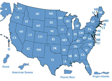 US Map of WS State Offices