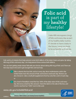 Folic Acid is part of my healthy life style.