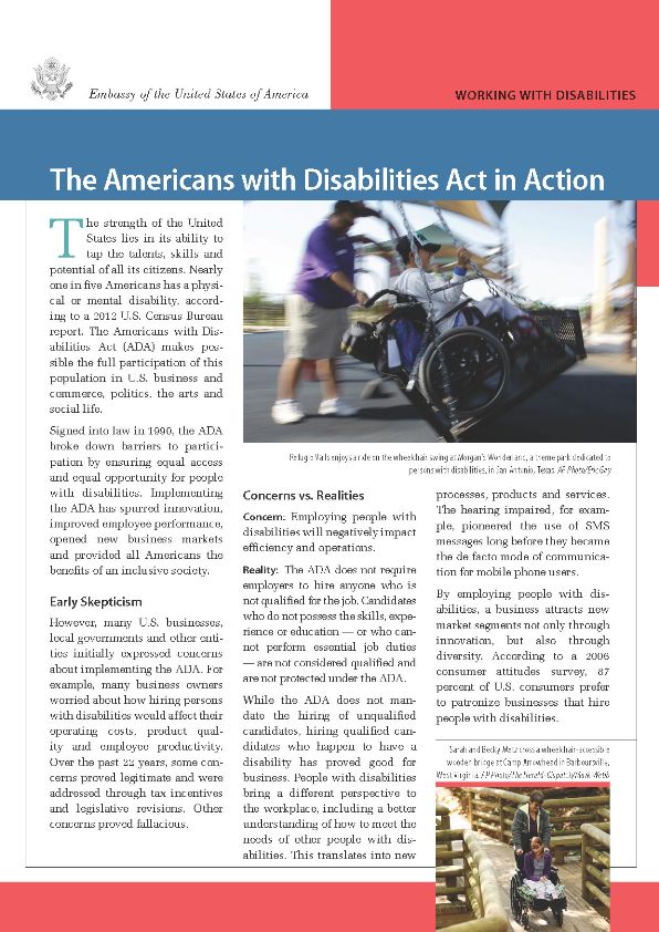 The Americans with Disabilities Act in Action