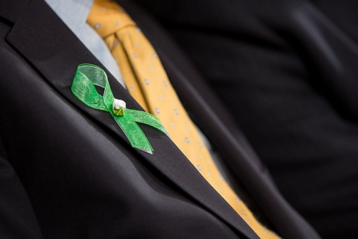 Green Ribbons Worn in Honor of the Victims of the Newton Shootings