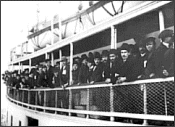 Immigrants Waiting to Dock at Ellis Island