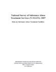 Data on Substance Abuse Treatment Facilities: 2007