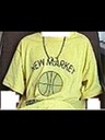 Yellow t-shirt containing outline of a basketball along with written text “New Market Basketball”