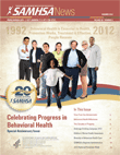 [Cover image of SAMHSA News: Celebrating Progress in Behavioral Health-Special 20th Anniversary Issue]