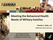 [Cover image of Meeting the Behavioral Health Needs of Military Families]