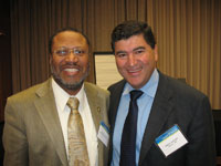 Dr. Lenworth N. Johnson and NIH director Dr. Elias Zerhouni at the first meeting of the NIH Council of Councils, November 8, 2007