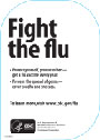 Calcomanía de vinilo "Lucha contra la influenza"