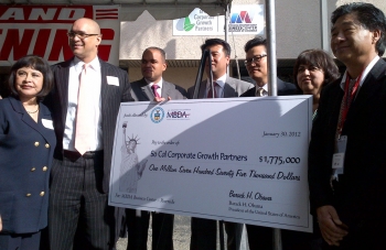 MBDA National Director David Hinson Presents SoCal Corporate Growth Partners for with a grant for $1.75 million