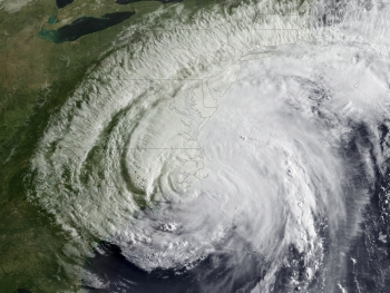 Satellite image of Hurricane Irene, 2011