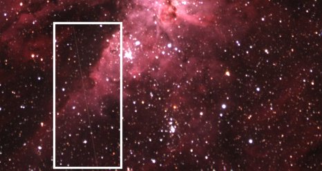 Asteroid 2012 DA14 and the Eta Carinae Nebula