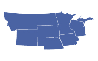 Northern Plains Region - Montana, Wyoming, North Dakota, South Dakota, Nebraska, Minnesota, Iowa, Wisconsin, and Michigan's Upper Peninsula