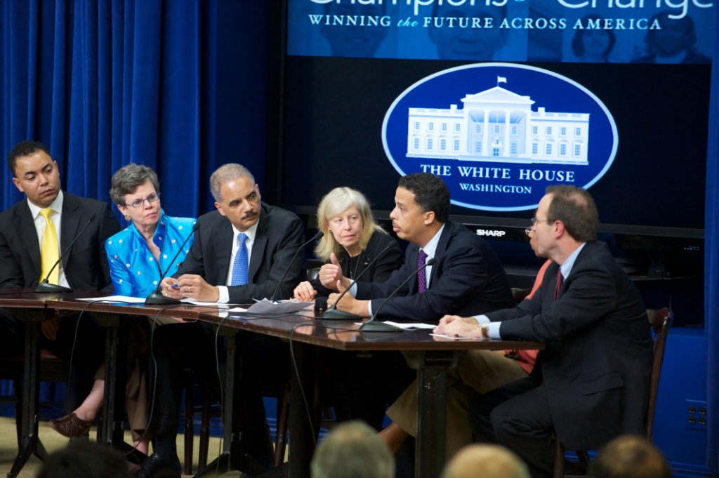 Attorney General Holder hosts a panel with a selection of the honorees to discuss how to increase access to justice.