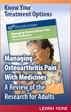 Managing Osteoarthritis Pain With Medicines: A Review of the Research for Adults