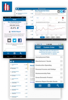Screenshots of the America's Economy App