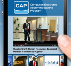 User exploring the CAP Mobile App on an iPhone