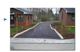 Paved access road