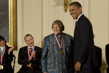 President Obama with receipients at Meddal Award ceremony. 