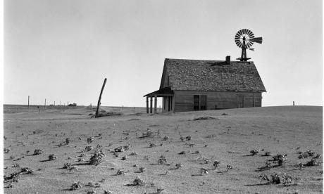photo by Dorothea Lange, Dust Bowl farm, Coldwater District, Texas, 1938