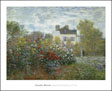 The Artist's Garden in Argenteuil (A Corner of the Garden with Dahlias) Poster