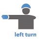 Left turn hand signal