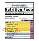 Nutrition Facts label - Click to enlarge in new window.