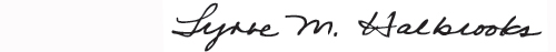 Signature of Lynne M. Halbrooks