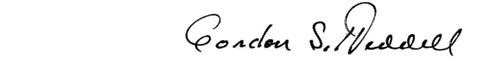 Signature of Gordon S. Heddell