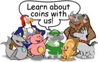 The HIP Pocket Change Pals say, Learn about coins with us!