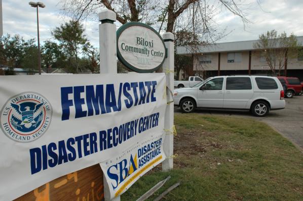 Biloxi, Miss., November 1, 2005 -- The Disaster Recovery Center (DRC) in east Biloxi. DRCs are setup to help residents through the FEMA recovery process. FEMA/Mark Wolfe 