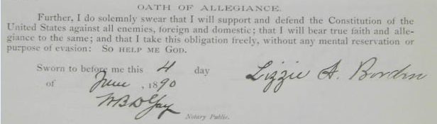 Lizzie Borden signature