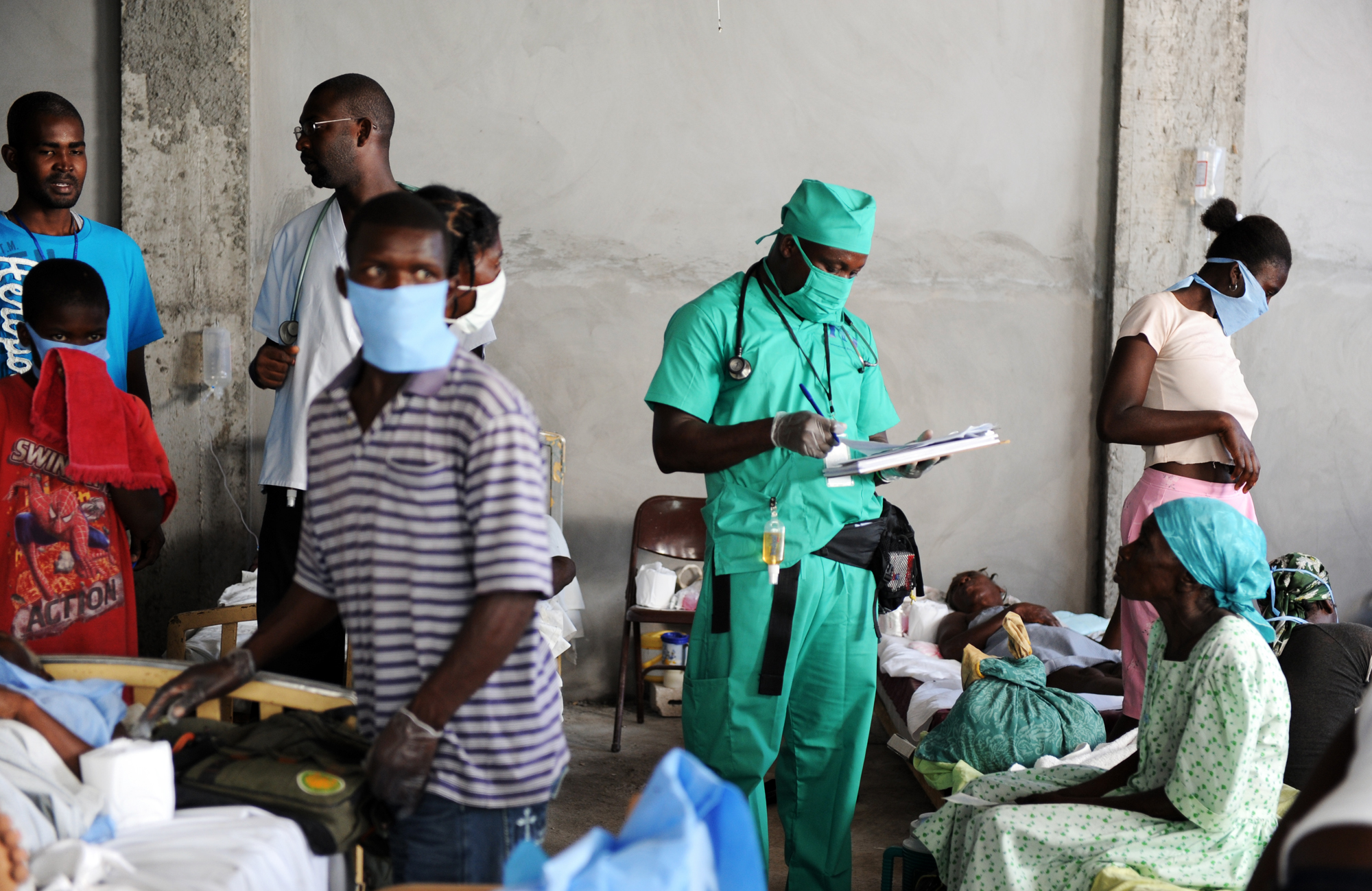 USAID partner International Medical Corps treats cholera patients in Haiti, 2010