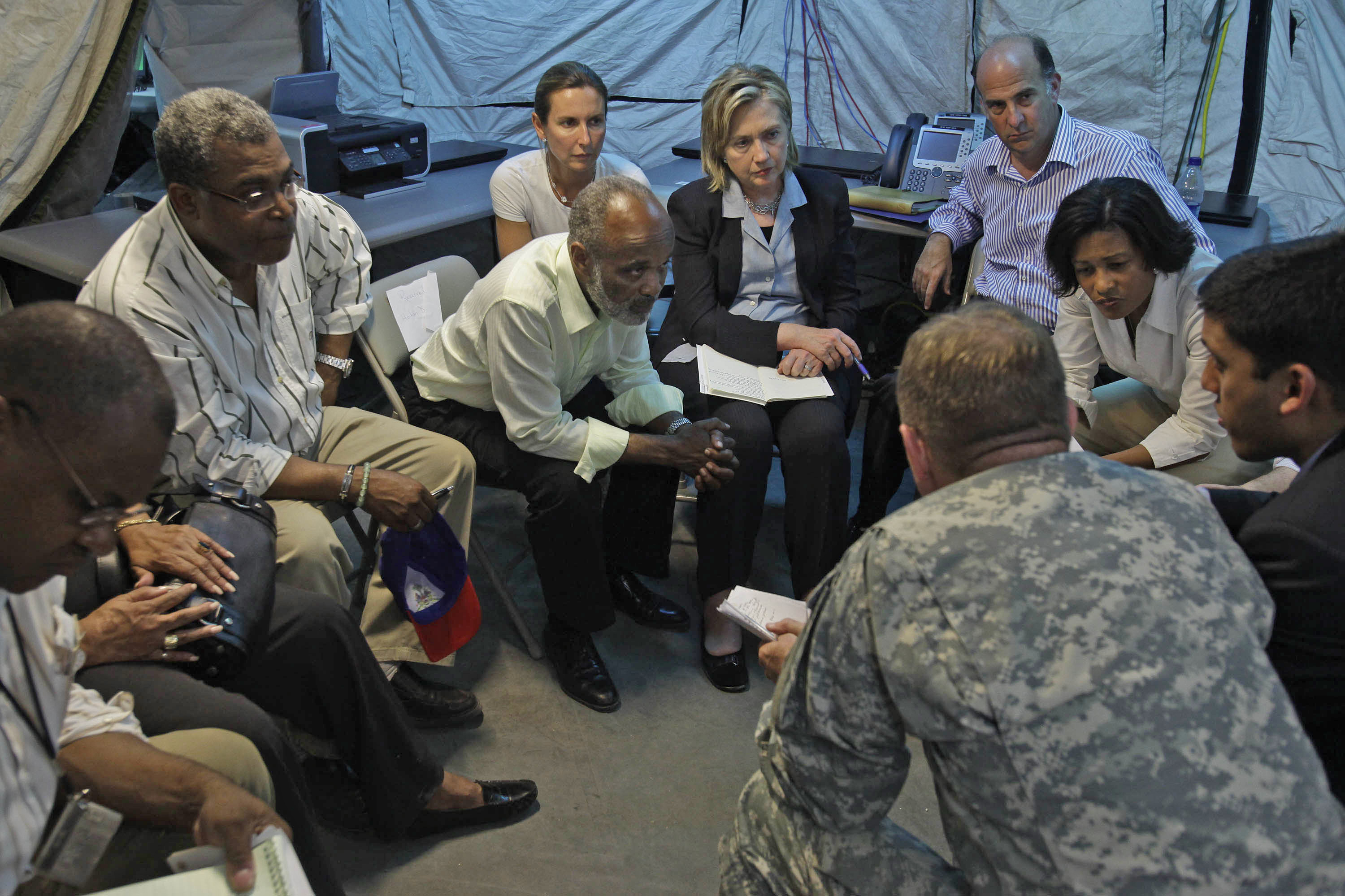 Meeting following the 2010 Haiti earthquake
