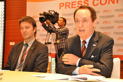 USAID MIssion Director Francis Donovan at the INTERPOL General Assembly in Hanoi, November 2011
