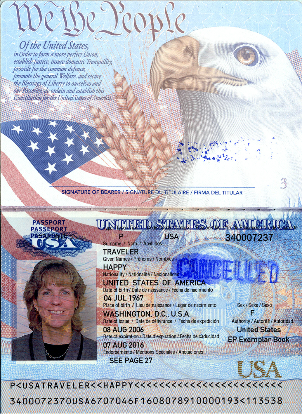 Image of the Inside of Passport