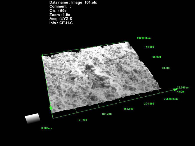 Close-up view of the highly porous, sprayable coating created by Goddard technologists.