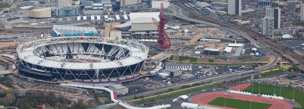 Aerial view of Olympic Stadium in London