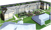 Artist rendering of completed complex