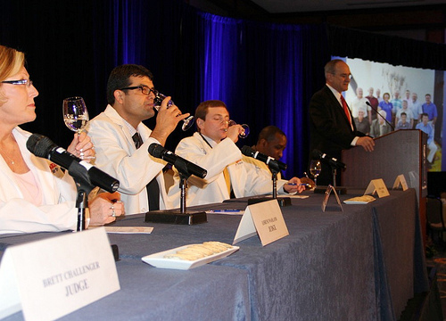 USDA Acting Administrator John Padalino (second from left)  along with panel of judges at Great American Water Taste Test. Photo courtesy of the National Rural Water Association. Used with permission.