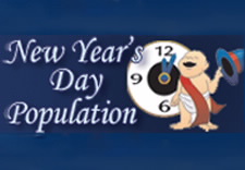 Image of clock with cartoon of baby with top hat. Click to go to U.S. population clock.
