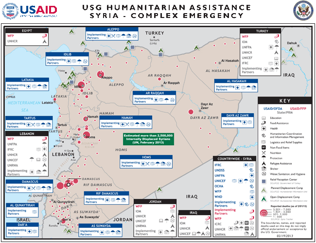 Syria Complex Emergency Program Map - 02/19/13