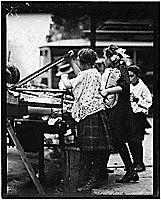 Thumbnail for: Tending stand. New York City., 07/1910