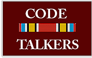 graphic of a military award ribbon and the cords Code Talkers