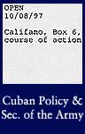 Cuban Policy and Secretary of the Army (ARC ID 305008)