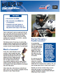 Football fact sheet for coaches