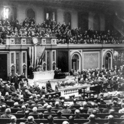 President Woodrow Wilson’s Joint Session outlining his vision for a program for world peace