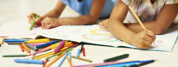 Photo: Children coloring