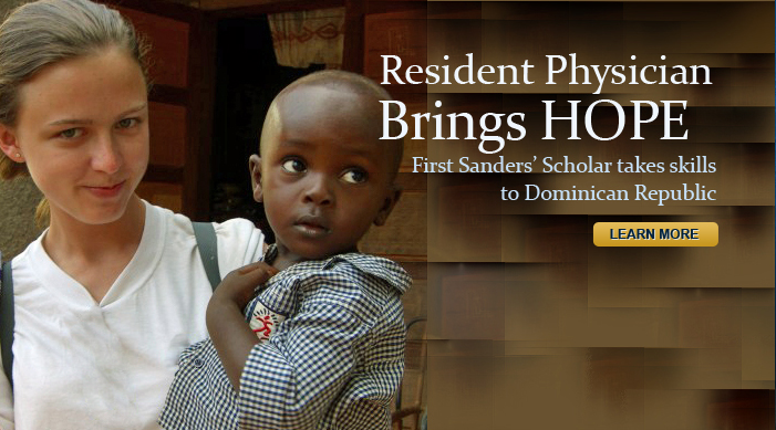 Dr. Meredith Miller was awarded the first Dr. Charles A. Sanders/Project HOPE International Residency Scholarship