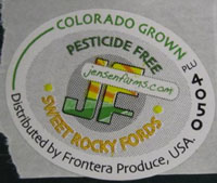a picture showing the label found on the contaminated cantaloupes